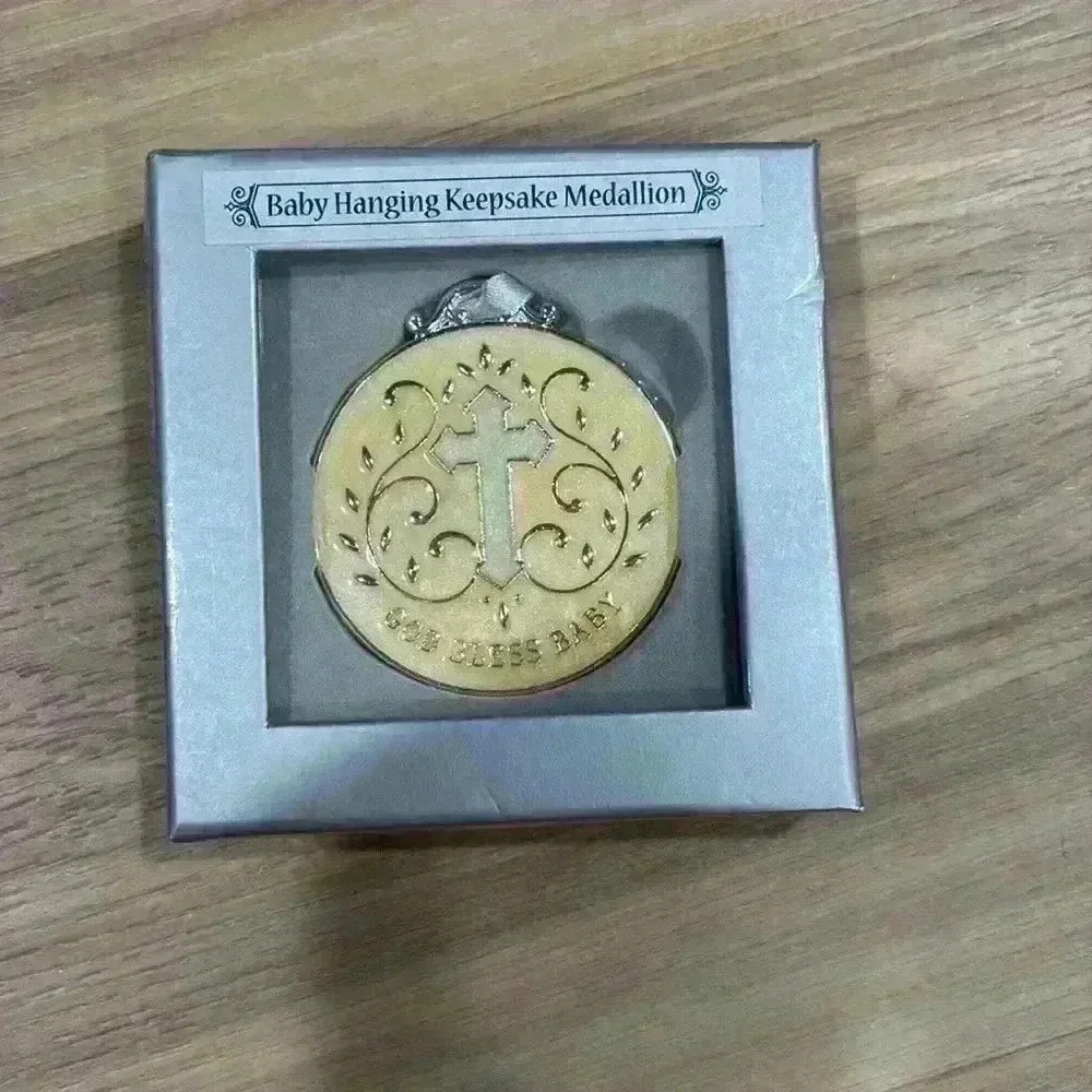 NIB God Bless Baby hanging keepsake medallion